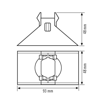 ESYLUX Halterung weiß COMPACT M#EP10422874