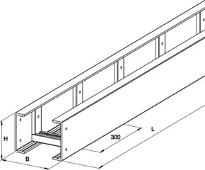 Niedax GFK-Kabelleiter 150x750x6000mm ULL 150.750