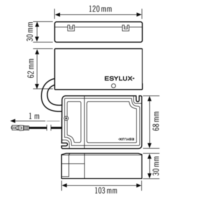 ESYLUX LED-Betriebsgerät 700mA, DALI EQ10127854