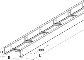 Niedax GFK-Kabelleiter 80x500x3000mm ULL 80.500/3