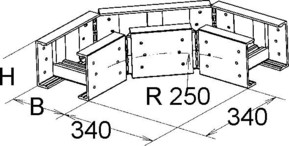 Niedax GFK-Bogen 90Gr. 100x900mm ULLB 100.900