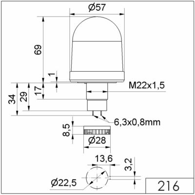 Werma Dauerleuchte EM 12-48VAC/DC RD 21610000
