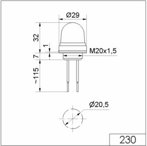 Werma Micro LED-Einbauleuchte 230VAC RD 23010068