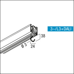 Zumtobel Group Dekorationshaken 3ph L3+DALI S0 583470