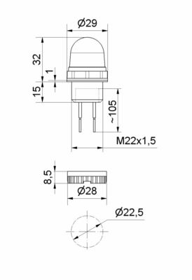 Werma Micro LED-Einbauleuchte 230VAC BU 23150068