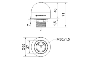 Werma MC55 RGY Kabel 24VDC 24021055