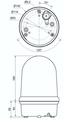 Werma LED-Hindernisfeuer BM 230VAC RD 28048068