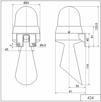 Werma LED-Hupe WM Dauerton 115VAC YE 42432067