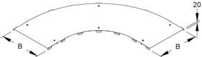 Niedax Deckel für Bogen 90Gr. Breite 404mm WBRDV 400