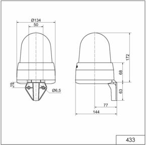 Werma LED-Sirene WM 32 Töne 10-48VAC/DC YE 43331070