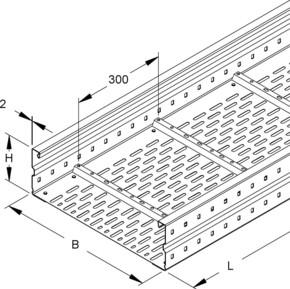 Niedax Weitspannkabelrinne 150x300x3000mm WRLM 150.300/3