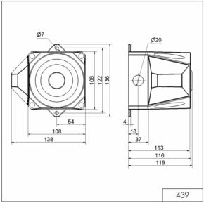Werma Blitz-Sirene WM 32 Töne 115-230VAC RD/RD 43901068