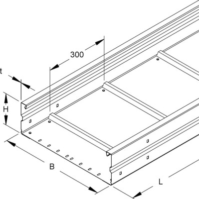 Niedax Weitspannkabelrinne 150x400x3000mm WRU 150.400/3 F
