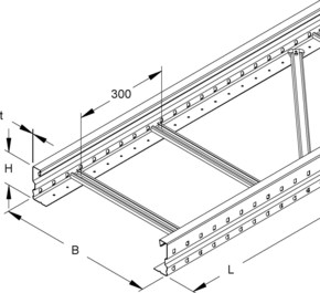 Niedax Weitspannkabelleiter 105x500x3000mm WSL 105.500/3 F
