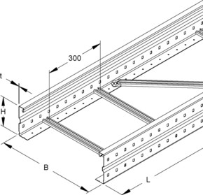 Niedax Weitspannkabelleiter 150x300x3000mm WSL 150.300/3