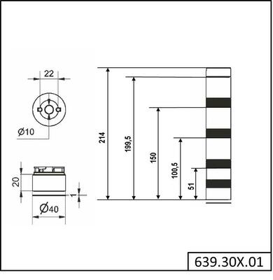 Werma KS40 Design BWM 24VAC/DC GN/YE/RD 63930101