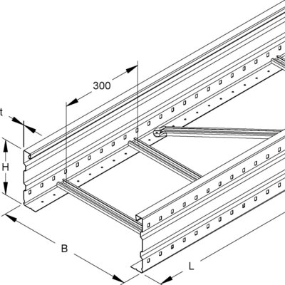 Niedax Weitspannkabelleiter 200x300x3000mm WSL 200.300/3