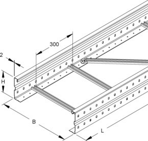 Niedax Weitspannkabelleiter 150x500x3000mm WSLM 150.500/3 F
