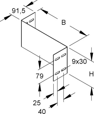 Niedax Reduzierstück 150x150mm WSRS 150.150 S