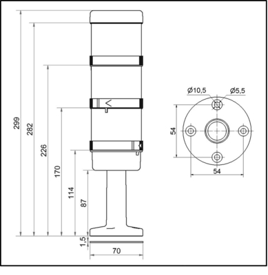Werma AndonLIGHT KS72 GN/YE/RD 64900003