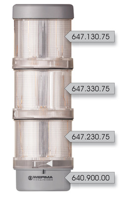 Werma KS72 Design BWM 24VAC/DC GN/YE/RD 64900101