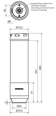 Werma eSIGN IO-Link 9 Segmente mit Sirene WH 65731055