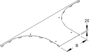 Niedax Deckel für Anbau-T-Stück Breite 612,5mm WTARDV 600 F
