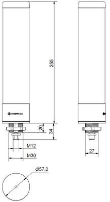 Werma RST56 Einbau 24V WH/BU/GN/YE/RD 68659305