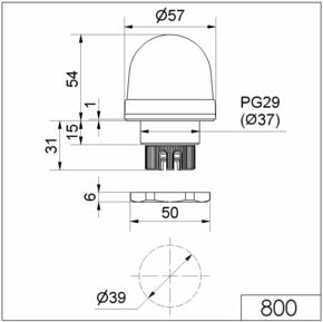 Werma Dauerleuchte EM 12-230VAC/DC CL 80040000