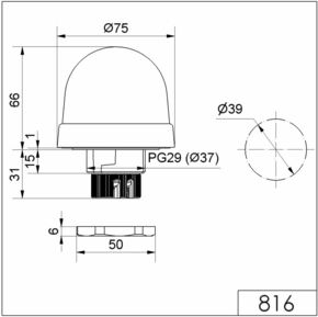 Werma LED-Dauerleuchte EM 115VAC RD 81610067