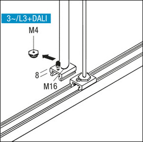 Zumtobel Group Befestigungsstück 3ph schwarz für Pendelmontage S2 800980