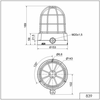 Werma LED-Dauerleuchte BM 230VAC RD 83910068