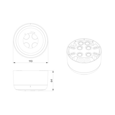 BEG Brück Electronic AP-Montageset IP54 verkehrsweiß 93782