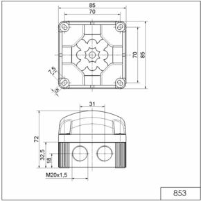Werma LED-EVS-Leuchte BWM 115-230VAC BU 85352060