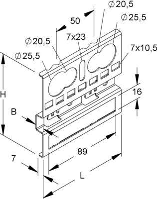Niedax Universalbefest.Platte schraubl.Befes.St/vz MTCUP 100 S