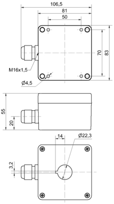 Werma Aufbaugehäuse 1-fach GY 97510902