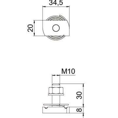 OBO Bettermann Vertr Hammerkopfschraube mit Feder MS4121/4141