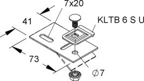 Niedax Kabelbahnbefestigung inkl. Zubehör KLA 6 E3