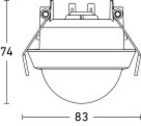 Steinel Bewegungsmelder Deckeneinbau, IP54 MD IR N360 #080587