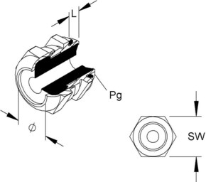 HKL Verschraubung MS PG48 2532/48B