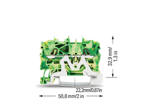 WAGO GmbH & Co. KG Schutzleiterklemme 2-Leiter, TS 35 2002-1207