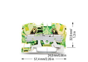 WAGO GmbH & Co. KG Schutzleiterklemme 2-Leiter, TS 35 2006-1207