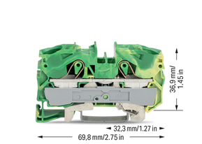 WAGO GmbH & Co. KG Schutzleiterklemme 2-Leiter, TS 35 2016-1207