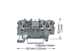 WAGO GmbH & Co. KG Durchgangsklemme 3-Leiter, TS 35 2001-1301