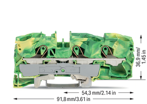 WAGO GmbH & Co. KG Schutzleiterklemme 3-Leiter, TS 35 2016-1307