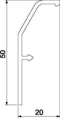 OBO Bettermann Vertr Oberteil 2000x20x3 SL 20x50 SL 2050 OT rws