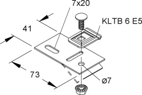 Niedax Kabelbahnbefestigung Edelstahl KLA 6 E5