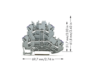 WAGO GmbH & Co. KG Doppelstockklemme 4-Leiter 2002-2208