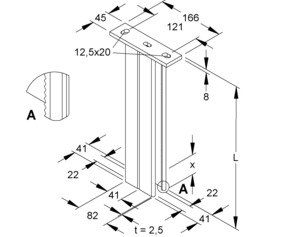 Niedax Hängestiel HKC 96ZD/1500 F