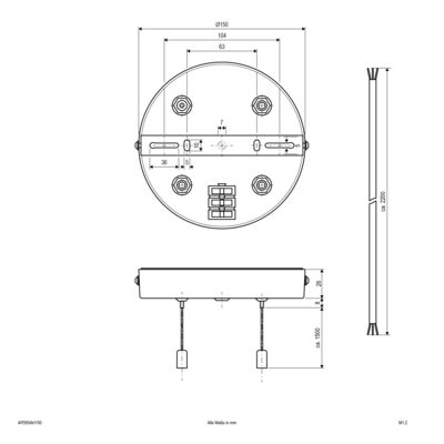 EVN Lichttechnik Seilabhängung AP09SAH150